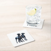 Great Danes Watercolor Rechteckiger Pappuntersetzer (Vor Ort)