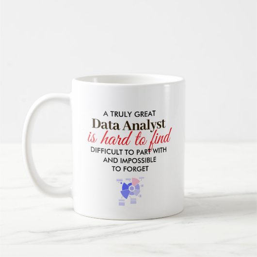 Great Data Analyst Personalized Name Gift Kaffeetasse (Links)