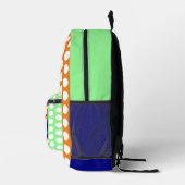 Great Day Polka Dots Orange Green Blue Bedruckter Rucksack (Rechts)