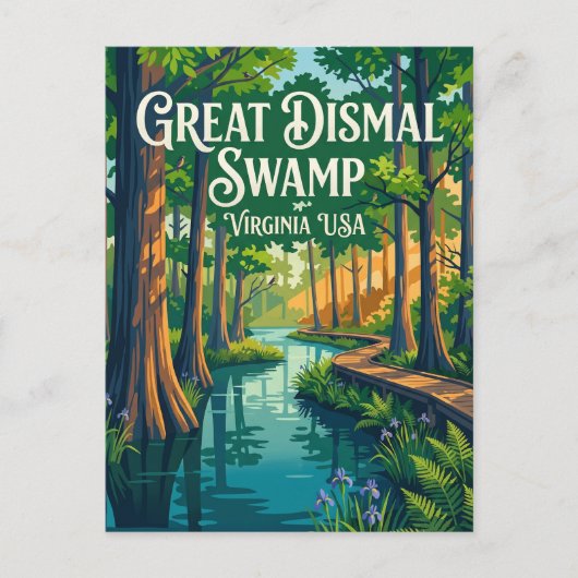 Great Dismal Sumpf USA Postkarte (Vorderseite)