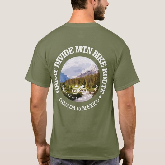 Great Divide Mountain Bike Route (Velo c) T-Shirt (Rückseite)