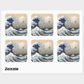 Great Drone Wave Off Kanagawa Quadratischer Aufkleber (Blatt)