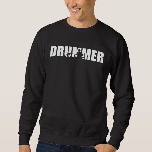 Great drummer gift drum rock music sweatshirt (Vorderseite)