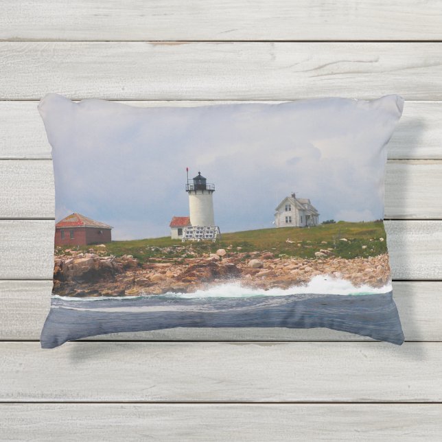 Great Duck Island Lighthouse, Maine Kissen Für Draußen (Vorderseite)