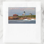 Great Duck Island Lighthouse, Maine Rechteckiger Aufkleber (Tasche)