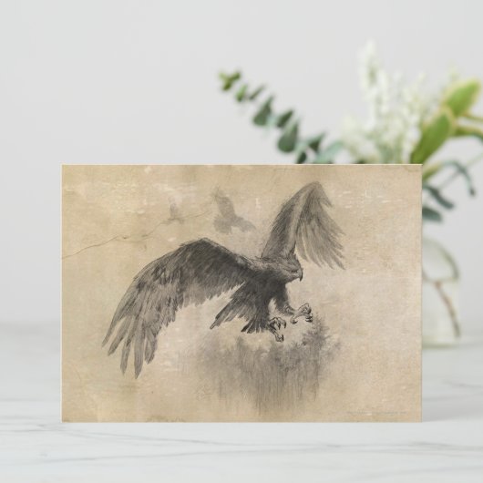 Great Eagles Sketch Einladung (Stehend Vorderseite)