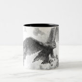 Great Eagles Sketch Zweifarbige Tasse (Mittel)