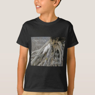 Great Egret (Ardea alba) OBX Außenbanken T-Shirt