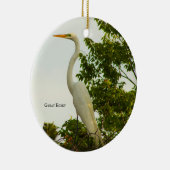 Great Egret Bird Foto Ornament (Rechts)