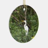 Great Egret Bird Foto Ornament (Rechts)