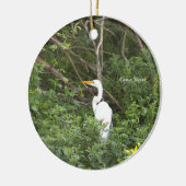 Great Egret Bird Foto Ornament (Links)