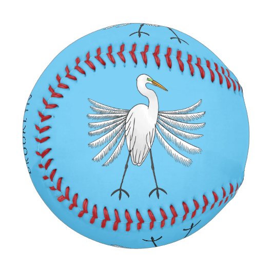 Great egret Cartoon Baseball (Vorderseite Links)