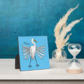 Great egret Cartoon Fotoplatte (InSitu)