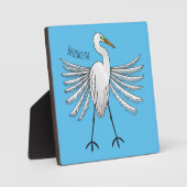 Great egret Cartoon Fotoplatte (Vorderseite)