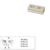 Great egret Cartoon Gummistempel (Stempel)