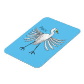 Great egret Cartoon Magnet (Linke Seite)