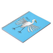 Great egret Cartoon Notizblock (Linke Seite)