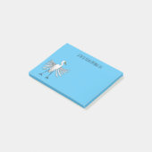 Great egret Cartoon Post-it Klebezettel (angewinkelt)