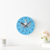 Great egret Cartoon Runde Wanduhr (Zuhause)