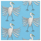 Great egret Cartoon Stoff (Nahaufnahme)