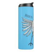Great egret Cartoon Thermosbecher (Nach links gedreht)
