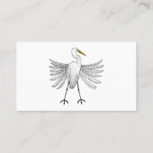 Great egret Cartoon Visitenkarte (Rückseite)