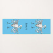 Great egret Cartoon Yogamatte (Rückseite (Horizontal))