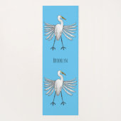 Great egret Cartoon Yogamatte (Rückseite)