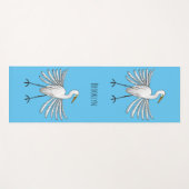 Great egret Cartoon Yogamatte (Vorderseite (Horizontal))
