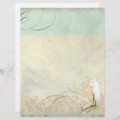 Great Egret Coastal Beach - Mit Monogramm Geschirr (Vorne/Hinten)