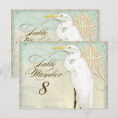 Great Egret Coastal Beach - Tischnummer Postcard (Vorne/Hinten)