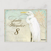 Great Egret Coastal Beach - Tischnummer Postcard (Rückseite)