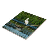 Great Egret Decorative Tile Fliese (Seite)