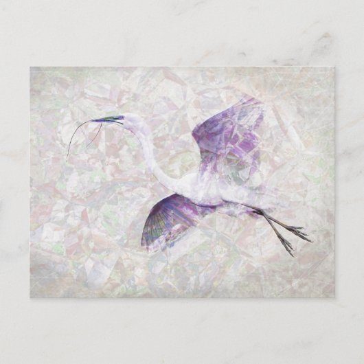 Great Egret Digital Art Postkarte (Vorderseite)