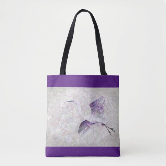 Great Egret Digital Art Tote Bag Tasche (Vorderseite)