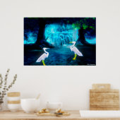 Great Egret Falls Poster (Küche)