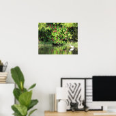 Great Egret Fishing - Beautiful Landscape Poster (Heimbüro)