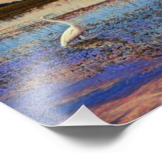 Great Egret Fotodruck (Ecke)