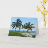 Great Egret, Great Abaco Island, Bahamas Card Karte (Gelbe Blume)