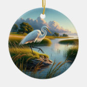 Great Egret Keepsake Keramik Ornament (Vorne)