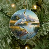 Great Egret Keepsake Keramik Ornament