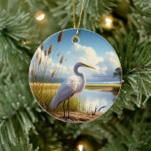 Great Egret Keepsake Keramik Ornament