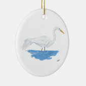 Great Egret Keramik Ornament (Rechts)