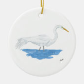 Great Egret Keramik Ornament (Vorne)