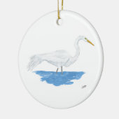 Great Egret Keramik Ornament (Links)