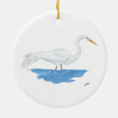 Great Egret Keramik Ornament (Hinten)