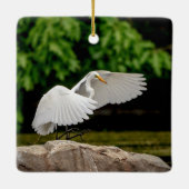 Great Egret Keramikornament (Rückseite)