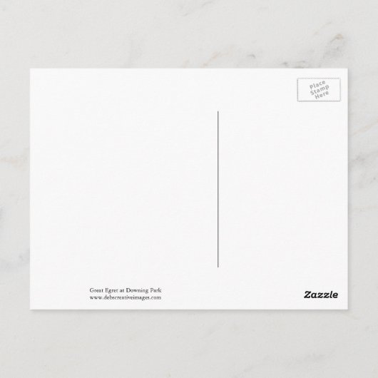 Great Egret Postkarte (Rückseite)