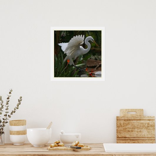 Great Egret Print Poster (Küche)