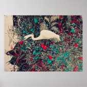 Great Egret Red Poster (Vorne)